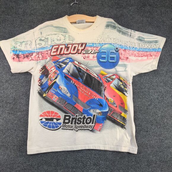 Chase Men's Bristol Motor Speedway T-Shirt White Medium Winston Cup Series - Picture 2 of 14